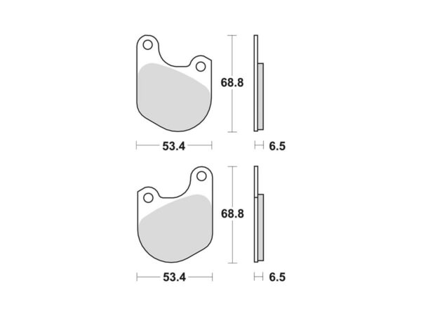 Organic Replacement Brake Pads Organic Front