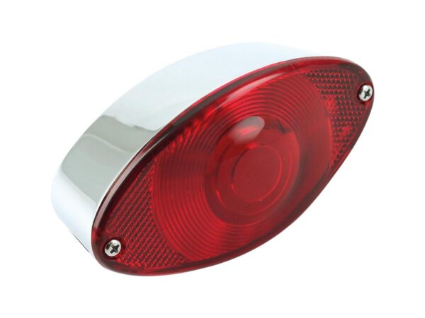 Cateye Taillight Chrome Chrome Dual Filament
