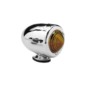 Bullet Turn Signal Chrome Amber Single Filament