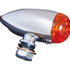 Micro Bullet Turn Signal Chrome Amber Halogen