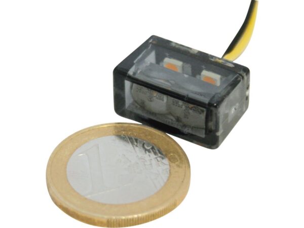 Cube 2 SMD H LED Turn Signal Height(mm): 10 , Width(mm): 20 , Depth(mm): 13 ,Approved for rear, horizontal installation Smoke LED