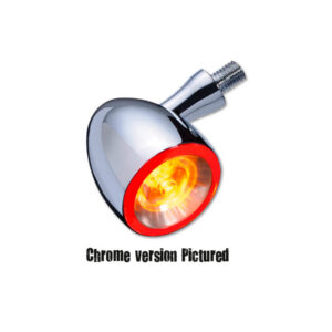 Bullet 1000 PL LED Turn Signal/Position Light Chrome Satin Yellow LED