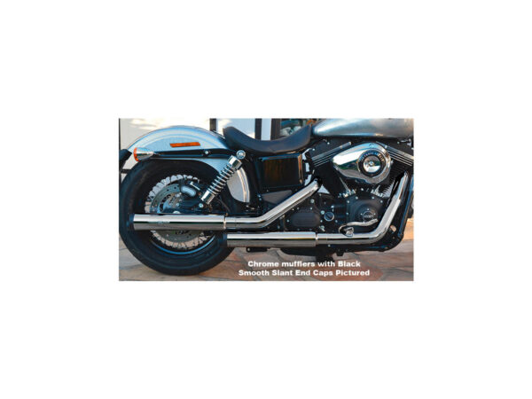 Gun Smooth Slip On Mufflers Slant End Cap Black Black — изображение 2