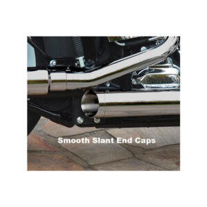Gun Smooth Slip On Mufflers Slant Endcap Polished Black