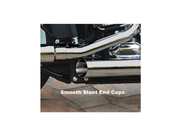 Gun Smooth Slip On Mufflers Slant Endcap Polished Black