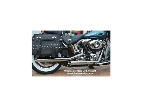 Gun Smooth Slip On Mufflers Slant Endcap Polished Black — изображение 2