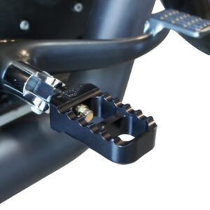 Stubby Serrated Adjustable Foot Pegs Stubby Version Black, Anodized