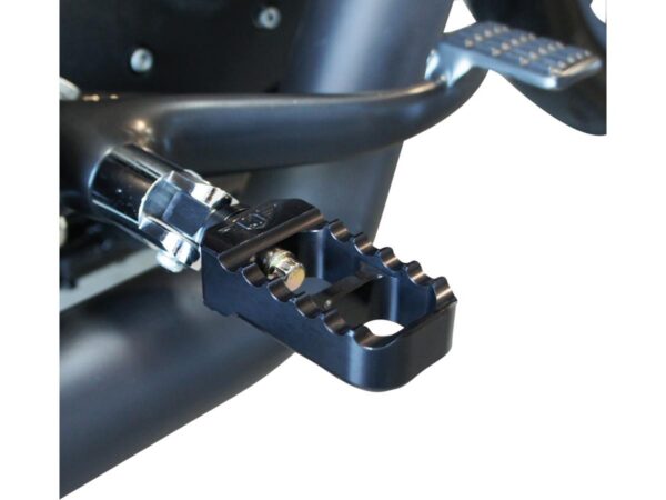Stubby Serrated Adjustable Foot Pegs Stubby Version Black, Anodized