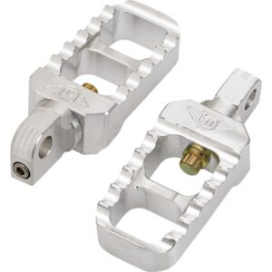 Stubby Serrated Adjustable Foot Pegs Stubby Version Chrome