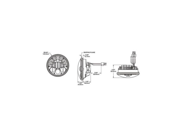 Model 8690 Adaptive 2 5,75" LED Headlight Insert With black reflector Black Clear LED — изображение 4