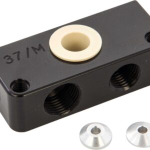 ABS Brake Line Tee Black Anodized