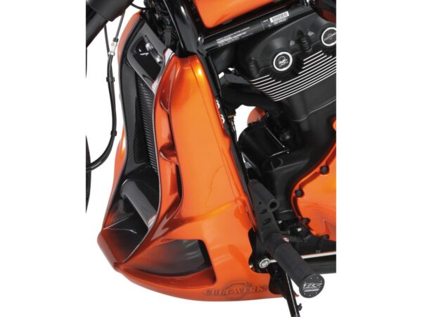 Cult-Werk, Radiator Cover, Racing, ABS Plastic, Black Radiator Cover for V-Rod Models