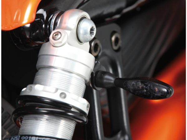 Rear Turn Signal Bracket Double angeled Black Powder Coated