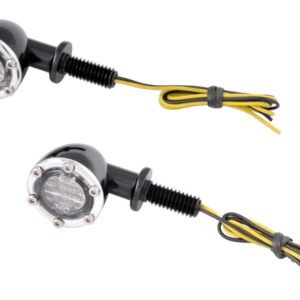 LED Turn Signal Aluminum Black Anodized Clear LED