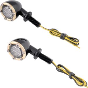 LED Turn Signal Brass Black Anodized Clear LED
