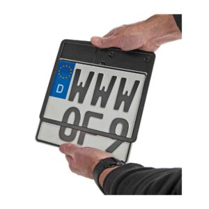 Inside License Plate Base Plate Italian Size 177x177mm Black Satin