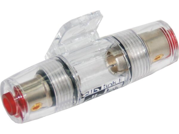 NAP-AGUFH–AGU Fuse Holder Single Nickel Plated 4/8 Gauge in Line AGU Fuse Holder