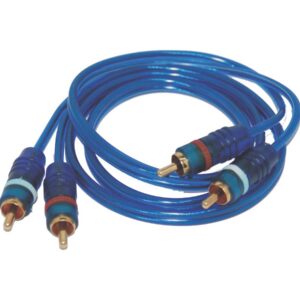 3-Foot Gold Plated RCA Cable Blue