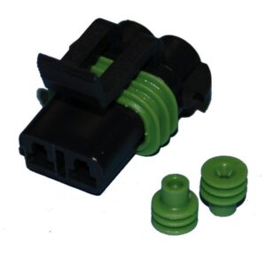Delphi-Packard Weatherpack Connectors 2-Wire Female Black