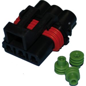 Delphi-Packard Weatherpack Connectors 3-Wire Female Black