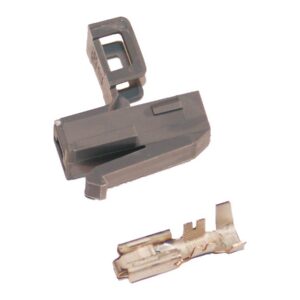 1-Position OEM "B+" Female Power Connector With Terminals Gray
