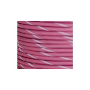 OEM Colored 1mm Wire Spools Pink, White Stripe