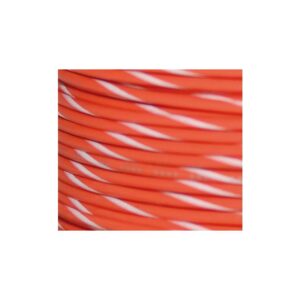 OEM Colored 1mm Wire Spools Orange, White Stripe