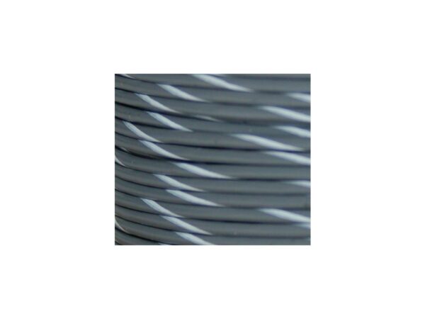 OEM Colored 1mm Wire Spools Gray, White Stripe