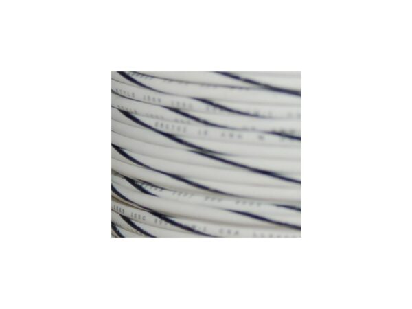 OEM Colored 1mm Wire Spools White, Black Stripe