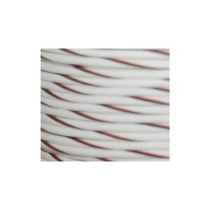OEM Colored 1mm Wire Spools White, Brown Stripe
