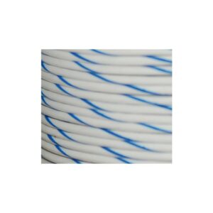 OEM Colored 1mm Wire Spools White, Blue Stripe