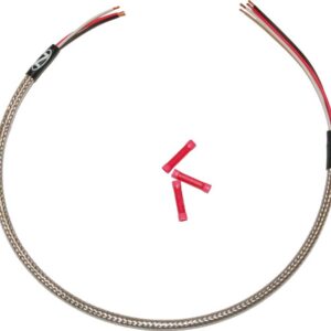 Headlight Harness, Stainless Braided And Clear Coated, Stock Length, Universal Fittment Universal Headlight Harness