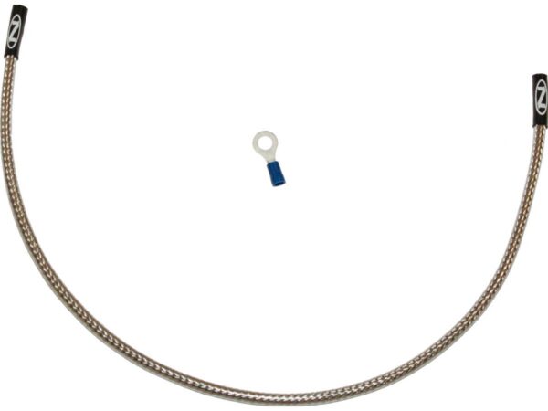 Oil Sending Harness Cover, Stainless Braided And Clear Coated, Stock Length, Universal Fittment Oil Sending Harness