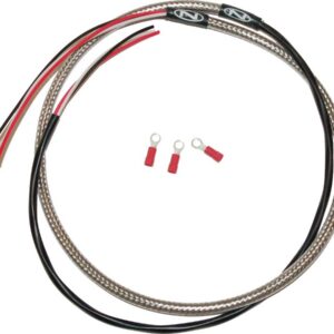 Tachometer Harness Stainless Braided and Clear Coated, Universal Fittment Tachometer Harness