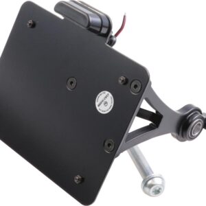 Sidemount License Plate Bracket Kit Switzerland 180 x 140 mm Black Powder Coated