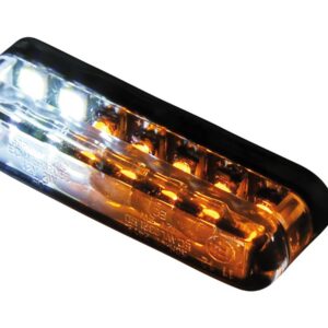 Shorty LED Turn Signal/Position Light Height(mm): 8 , Width(mm): 40 , Depth(mm): 13 , Approved for horizontal installation Smoke LED