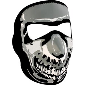 Chrome Skull Neoprene Full Face Mask