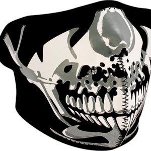 Chrome Skull Neoprene Full Face Mask