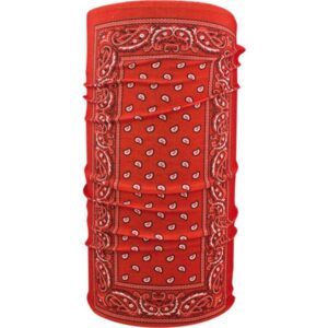 Red Paisley Motley Polyester Series Tube