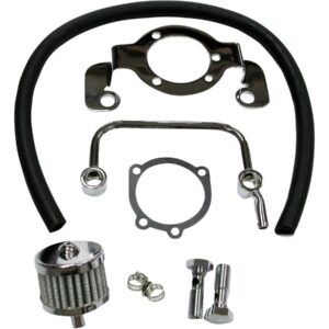 Breather Kit with Mounting Bracket Chrome