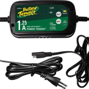 1.25 Amp, 6/12V Dual Select, Lead Acid/Lithium Battery Charger 1.25A