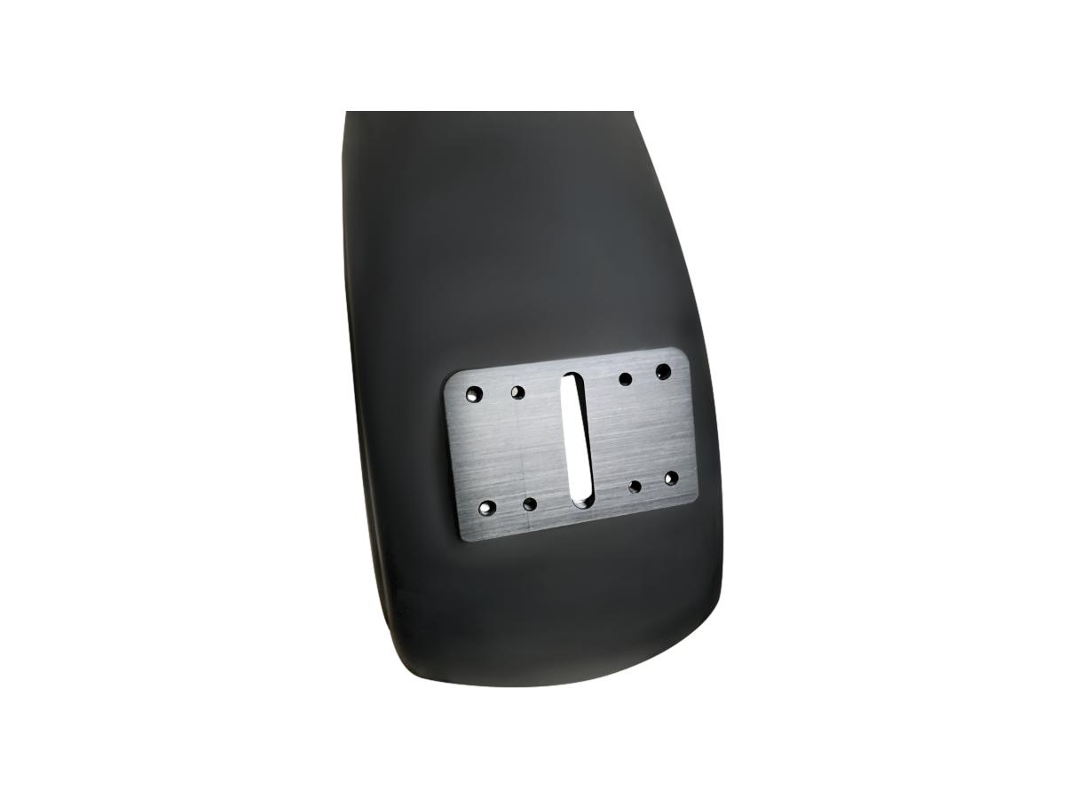 Mid-Mount License Plate Adapter Black Anodized