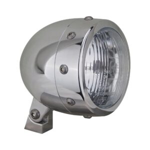 Retro 4 3/4" Headlight Aluminium Polished H4