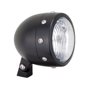 Retro 4 3/4" Headlight Black Powder Coated H4