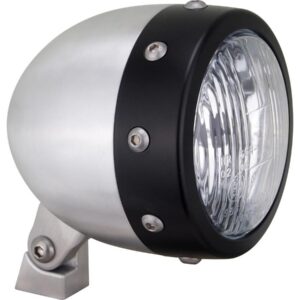 Retro 4 3/4" Headlight Aluminium Polished H4