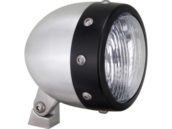 Retro 4 3/4" Headlight Aluminium Polished H4