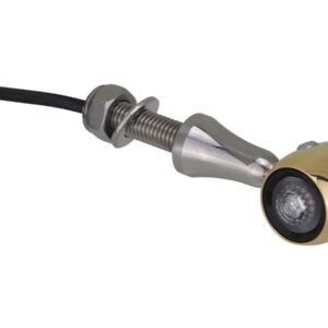 Retro LED Turn Signal V2A Polished stem Brass Polished Brass Polished Clear
