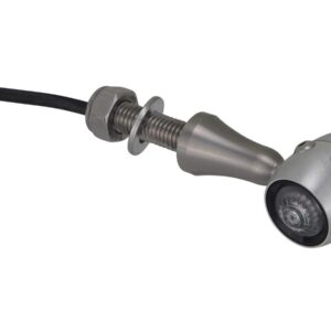 Retro LED Turn Signal V2A Satin stem Aluminum Satin Aluminium Satin Clear