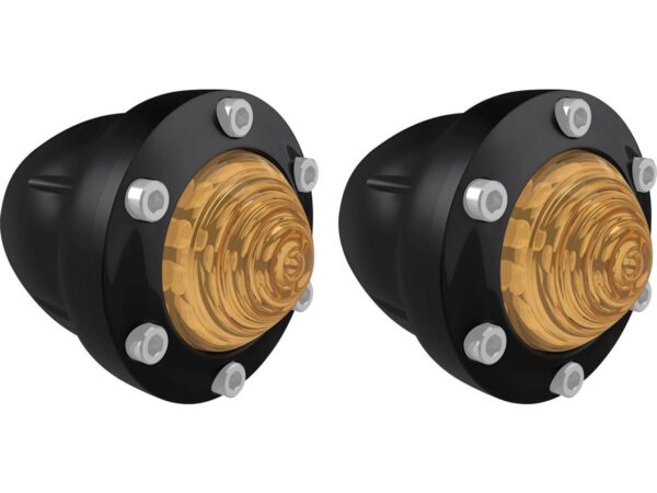Tracker LED Turn Signal Black Gloss Amber LED