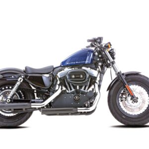 Double Groove Slip-On Mufflers Black Satin